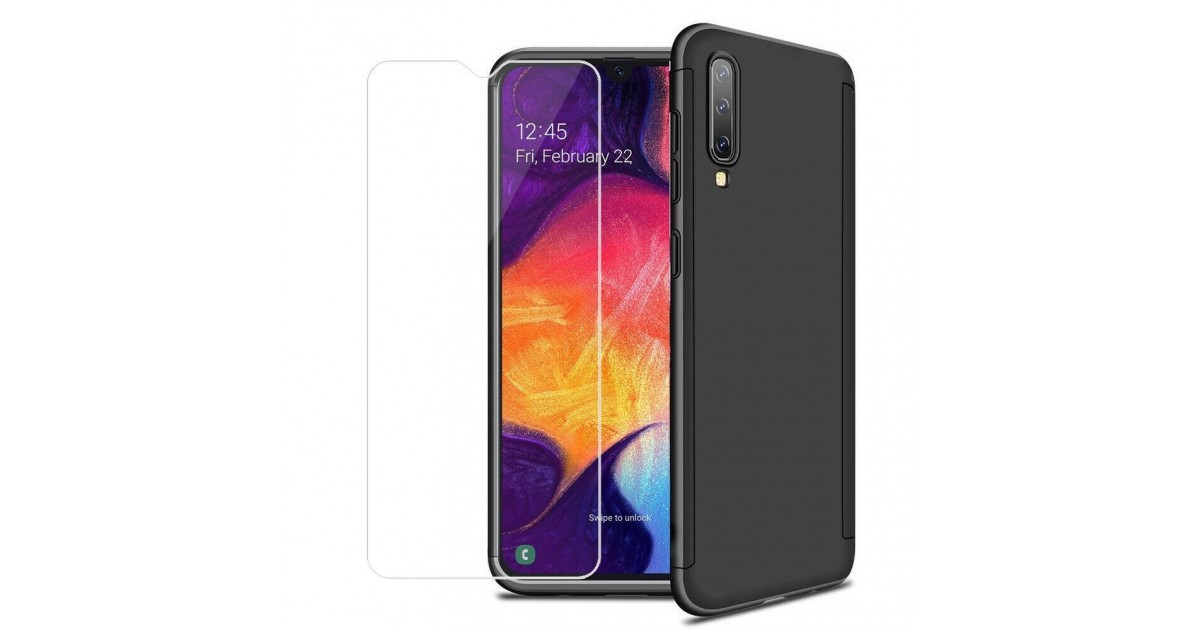 Husa 360 Protectie Totala Fata Spate pentru Samsung Galaxy A30s / A50 / A50s , Neagra