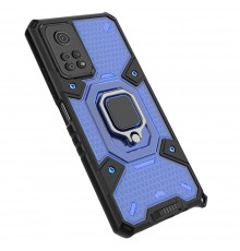 Husa Carcasa Spate pentru Xiaomi Poco M4 Pro - HoneyComb Armor, Albastra