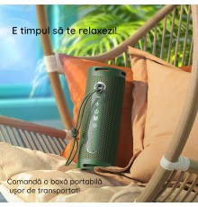 Boxa portabila Hoco Wireless (HC9 Dazzling pulse), cu lumina ambientala, Bluetooth 5.1, 2x5W, Gri