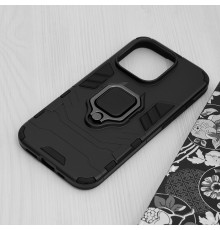 Husa pentru iPhone 15 Pro - Armor Ring Hybrid - Neagra