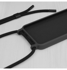 Husa pentru iPhone 15 Pro Max - Techsuit Crossbody Lanyard - Neagra