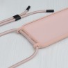 Husa pentru iPhone 15 - Techsuit Crossbody Lanyard - Roz