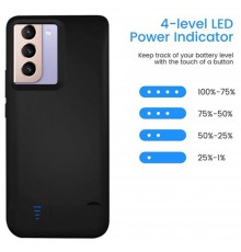 Husa pentru Samsung Galaxy S22 Plus 5G cu Baterie de 5000mAh - Techsuit Power Pro - Neagra