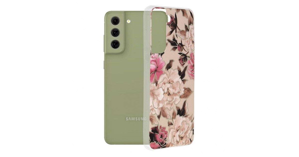 Husa pentru Samsung Galaxy S21 FE 5G - Techsuit Marble Series - Mary Berry Nude