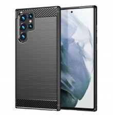 Husa Carcasa Spate pentru Samsung Galaxy S22 Ultra - Soft Edge Silicon cu interior din microfibra