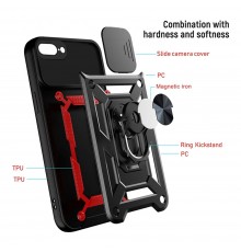 Husa pentru iPhone 7 Plus / 8 Plus - Techsuit CamShield Series - Neagra