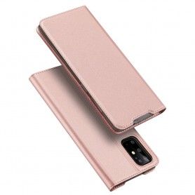 Husa Flip Tip Carte DuxDucis Skin Pro pentru Samsung S20+ Plus, Rose Gold