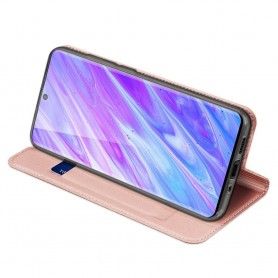 Husa Flip Tip Carte DuxDucis Skin Pro pentru Samsung S20+ Plus, Rose Gold