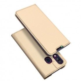 Husa Flip Tip Carte DuxDucis Skin Pro pentru Samsung A40, Aurie