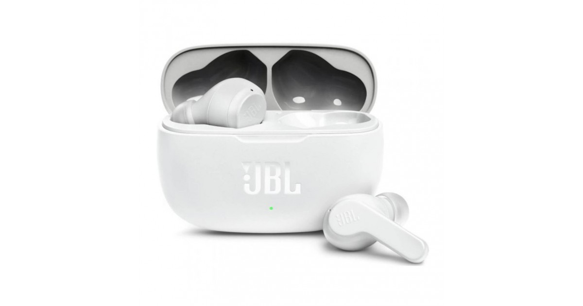 Casti in-ear Bluetooth cu microfon TWS - JBL (Wave 200) - Alb