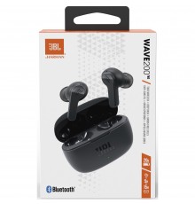 Casti in-ear Bluetooth cu microfon TWS - JBL (Wave 200) - Negru