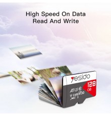 Yesido - Memory Card (FL14) - USB 2.0, High Speed File Data Transmission, 128GB - Negru