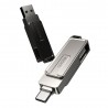 Yesido - Memory Stick (FL17) - OTG, USB, Type-C, 5Gbps, 128GB - Argintiu