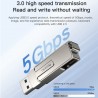 Yesido - Memory Stick (FL16) - OTG, USB, Lightning, 5Gbps, 256GB - Argintiu