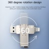 Yesido - Memory Stick (FL16) - OTG, USB, Lightning, 5Gbps, 256GB - Argintiu