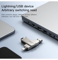 Yesido - Memory Stick (FL16) - OTG, USB, Lightning, 5Gbps, 256GB - Argintiu