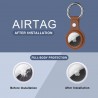 Husa pentru AirTag - Techsuit Secure Leather Holder (SLH1) - Albastra