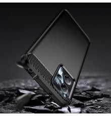 Husa pentru Motorola Moto G13 / G23 - Techsuit Carbon Silicone - Neagra