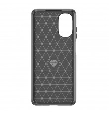 Husa pentru Motorola Moto E22s - Techsuit Carbon Silicone - Negru