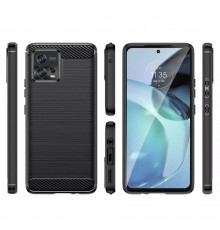 Husa pentru Motorola Moto G72 - Techsuit Carbon Silicone - Neagra