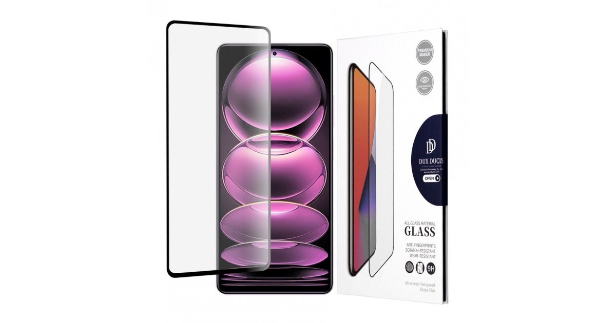 Folie pentru Xiaomi Redmi Note 12 Pro 5G / 12 Pro+ / Poco X5 Pro - Dux Ducis Tempered Glass - Negru