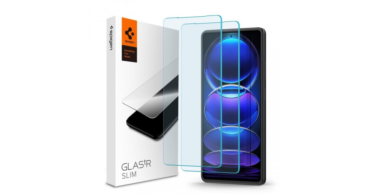 Folie pentru Xiaomi Redmi Note 12 Pro 5G / 12 Pro+ / Poco X5 Pro (set 2) - Spigen Glas.tR Slim - Clear