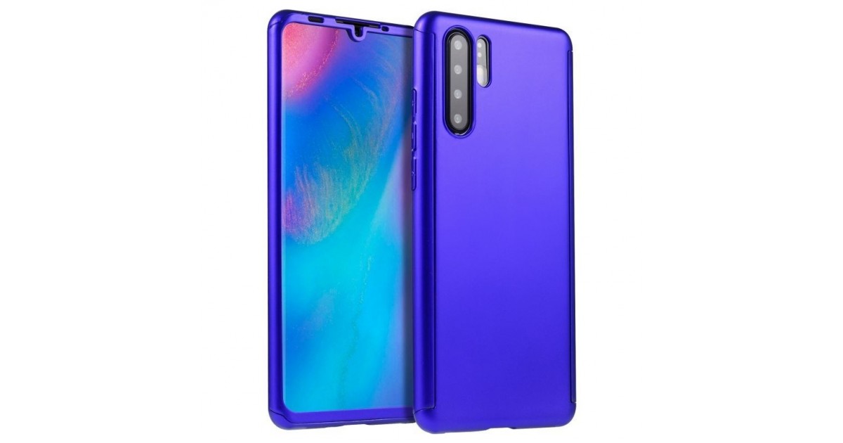 Husa 360 Protectie Totala Fata Spate pentru Huawei P30, Dark Blue