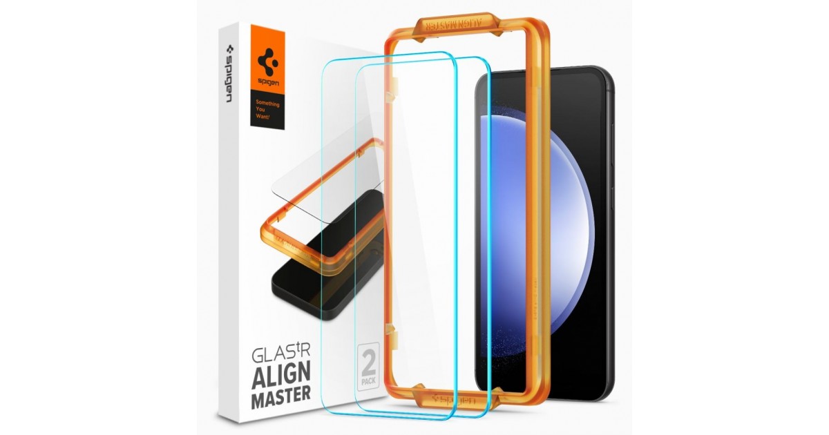 Folie pentru Samsung Galaxy S23 FE (set 2) - Spigen Glas.TR Align Master - Clear