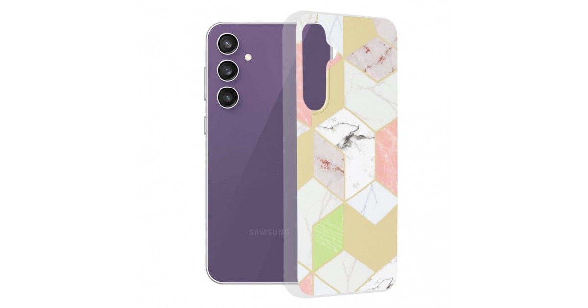 Husa pentru Samsung Galaxy S23 FE - Techsuit Marble Series - Mov Hex