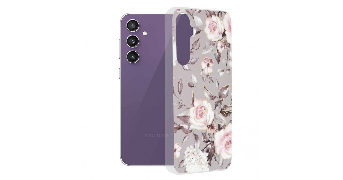 Husa pentru Samsung Galaxy S23 FE - Techsuit Marble Series - Bloom of Ruth Gray