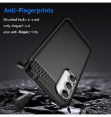 Husa pentru Samsung Galaxy S23 FE - Techsuit Carbon Silicone - Neagra