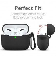 Techsuit - Silicone Case - for Apple AirPods 3, Smooth Ultrathin Material - Negru