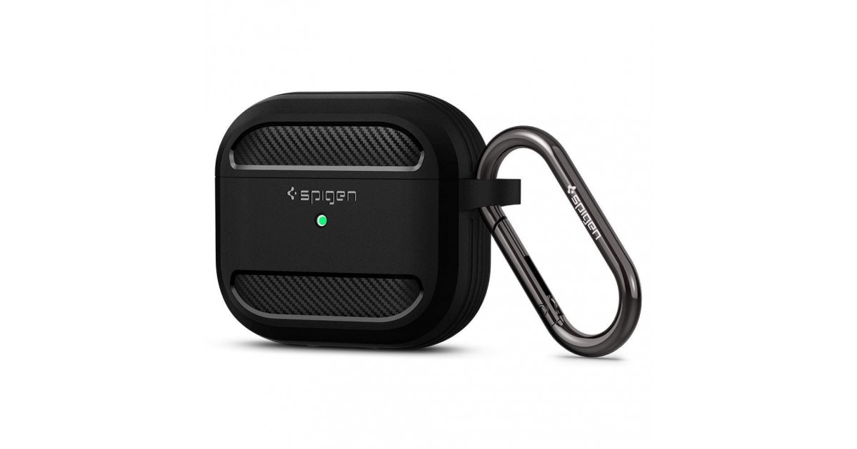 Husa pentru Apple AirPods 3 - Spigen Rugged Armor - Neagra