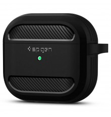 Husa pentru Apple AirPods 3 - Spigen Rugged Armor - Neagra