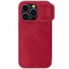 Husa pentru iPhone 15 Pro Max - Nillkin QIN Pro Leather Case - Rosie