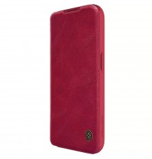 Husa pentru iPhone 15 Pro Max - Nillkin QIN Pro Leather Case - Rosie