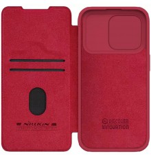 Husa pentru iPhone 15 Pro Max - Nillkin QIN Pro Leather Case - Rosie