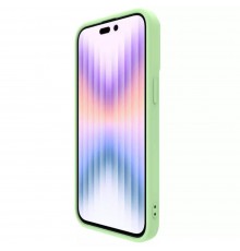 Husa pentru iPhone 15 Pro Max - Nillkin CamShield Silky MagSafe Silicone - Verde menta Verde