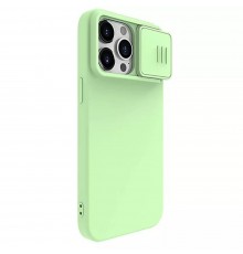 Husa pentru iPhone 15 Pro Max - Nillkin CamShield Silky MagSafe Silicone - Verde menta Verde