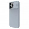 Husa pentru iPhone 15 Pro Max - Nillkin CamShield Silky MagSafe Silicone - Star Grey