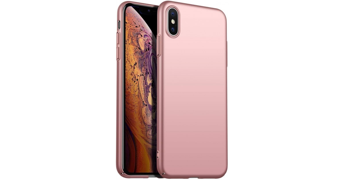 Husa 360 Protectie Totala Fata Spate pentru iPhone XS Max , Rose Gold