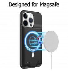 Husa pentru iPhone 15 cu Baterie de 7000mAh - Techsuit Power Pro MagSafe - Neagra