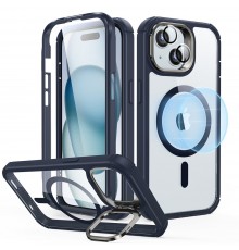 Husa pentru iPhone 15 - Techsuit HaloFrost MagSafe Series - Deep Mov