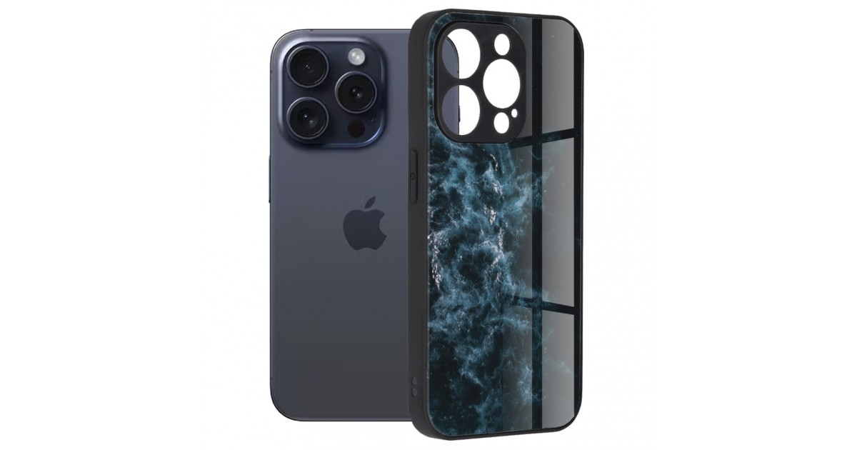 Husa pentru iPhone 15 Pro - Techsuit Glaze Series - Albastra Nebula