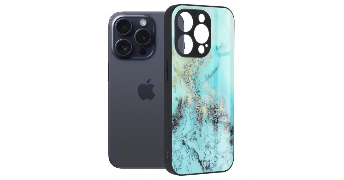 Husa pentru iPhone 15 Pro - Techsuit Glaze Series - Albastra Ocean