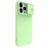 Husa pentru iPhone 15 Pro - Nillkin CamShield Silky MagSafe Silicone - Verde menta Verde