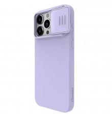 Husa pentru iPhone 15 Pro - Nillkin CamShield Silky MagSafe Silicone - Misty Mov