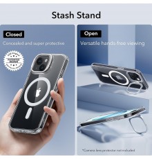 Husa pentru iPhone 15 Plus - ESR Classic Hybrid HaloLock Kickstand - Clear