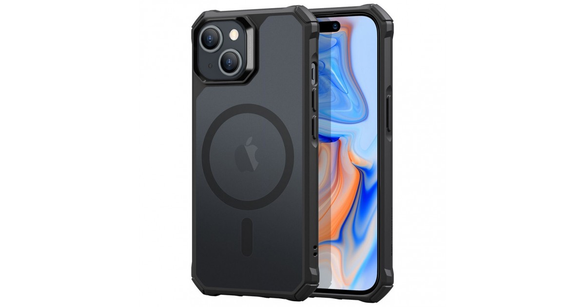 Husa pentru iPhone 15 Plus - ESR Air Armor HaloLock - Frosted Neagra