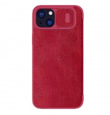 Husa pentru iPhone 15 Plus - Nillkin QIN Leather Case - Rosie